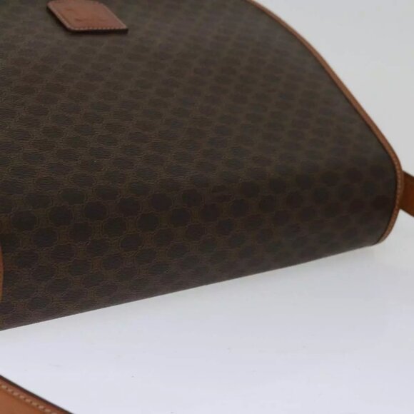 CELINE Macadam Canvas Shoulder Bag PVC Leather Brown Auth - Picture 10 of 16
